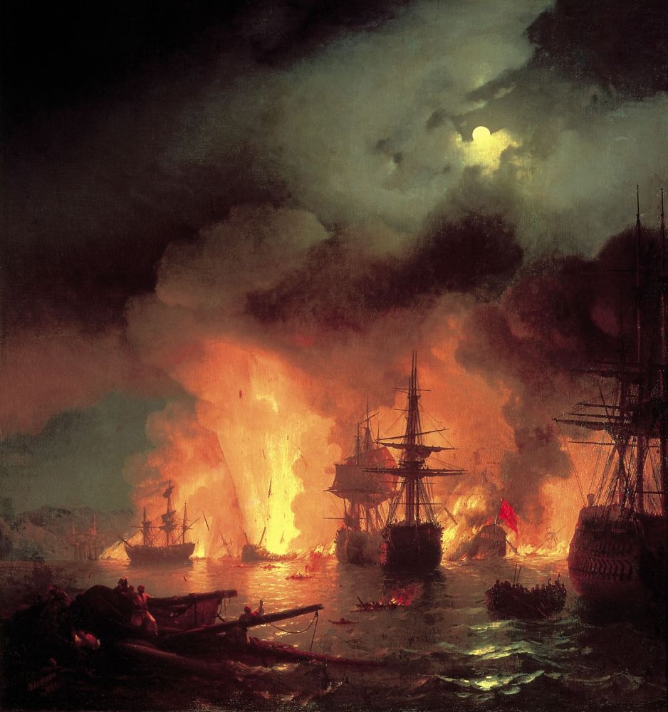 1848 Battle of Çesme at Night.jpg